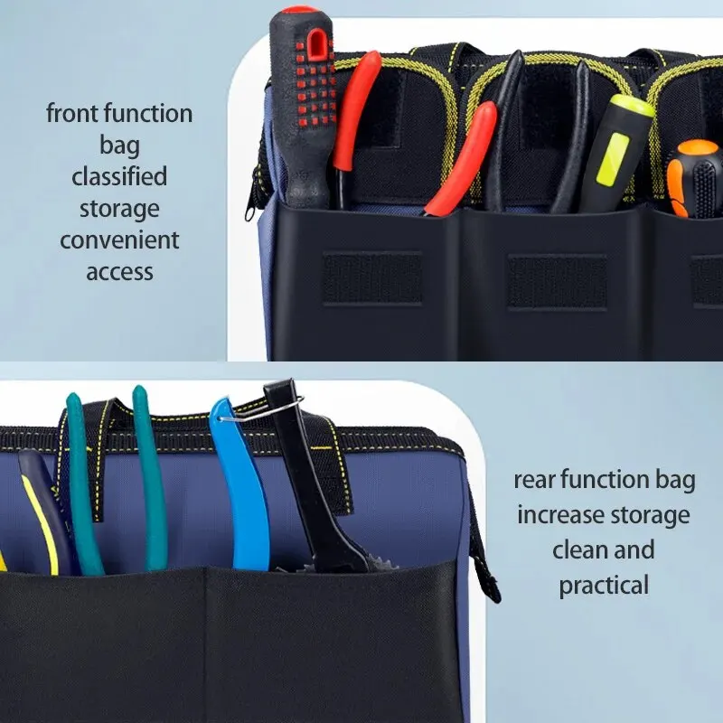 AIRAJ Multifunctional Tool Kit Oxford Cloth Waterproof Water And Electricity Work Bag Multi Pocket Anti Fall Storage Bag