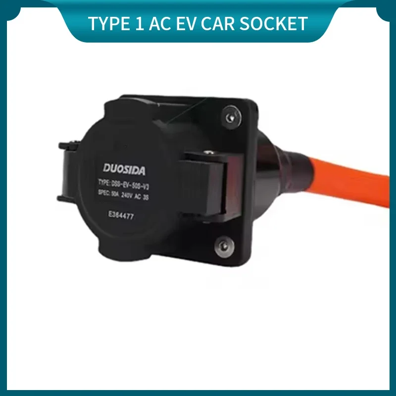 EVONIC Type 1 Connector Waterproof 16A 32A SAE J1772 Type 1 AC Electric Vehicle Charging EV Socket with 0.5M/1M Cable EVSE