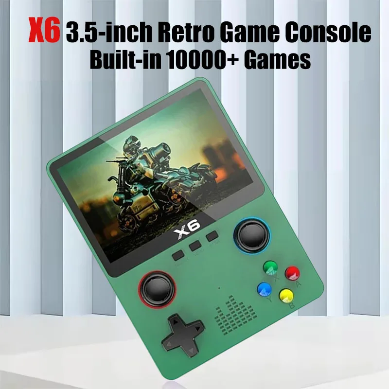 

X6 Handheld Retro Game Console 3.5 Inch IPS Portable Gaming Device 1000+ Classic Games – Portable Gaming Device for All Ages