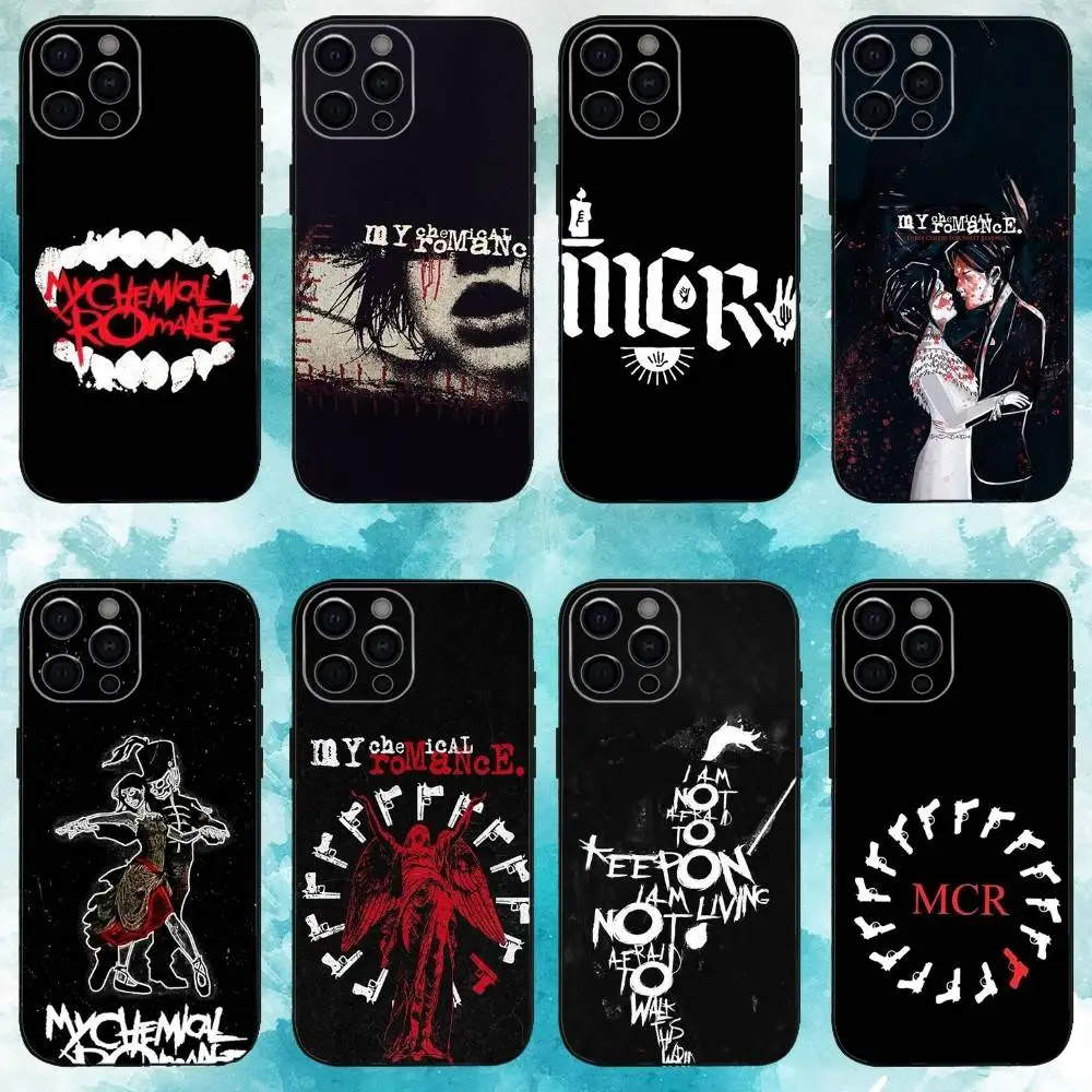 

My C-Chemical Romance gun Phone Case For iPhone17,16,15,14,13,12,11 Plus,Pro Max Soft Black Cover