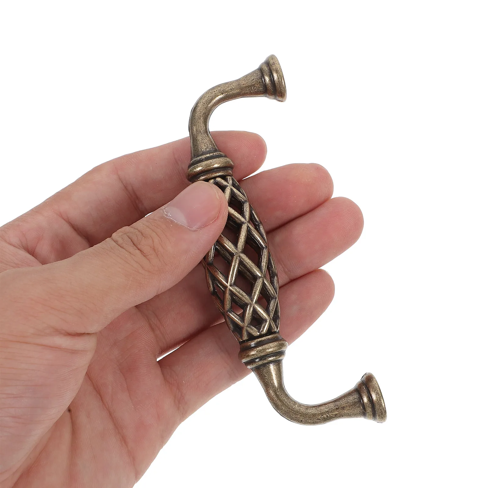 2Pcs European Style Cabinet Handles Vintage Zinc Alloy Decorative Dresser Drawer Pulls for Wardrobe Furniture Dresser Handles