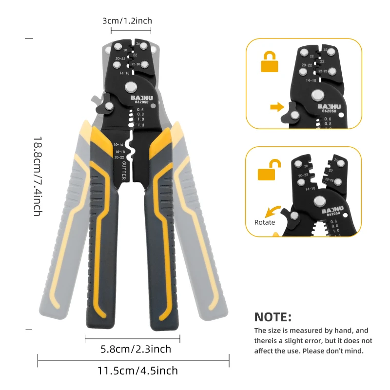 Multifunctional Wire Stripper Cable Clipper Crimping Pliers Quick Stripping Wire Pliers Electrical Tool for Stripping Wires