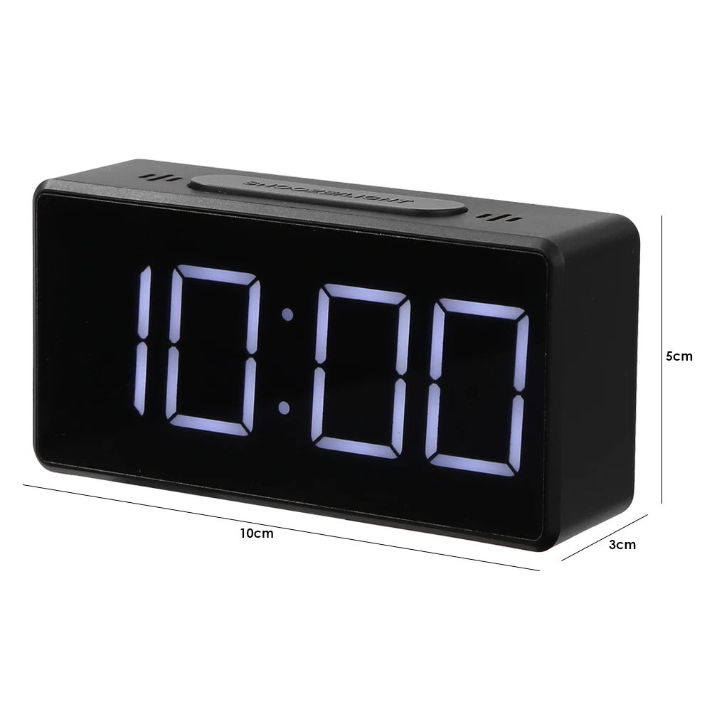 Snooze Table Clock นาฬิกาปลุกดิจิตอล LED ขนาดใหญ่พร้อมพอร์ต USB สําหรับเครื่องชาร์จโทรศัพท์