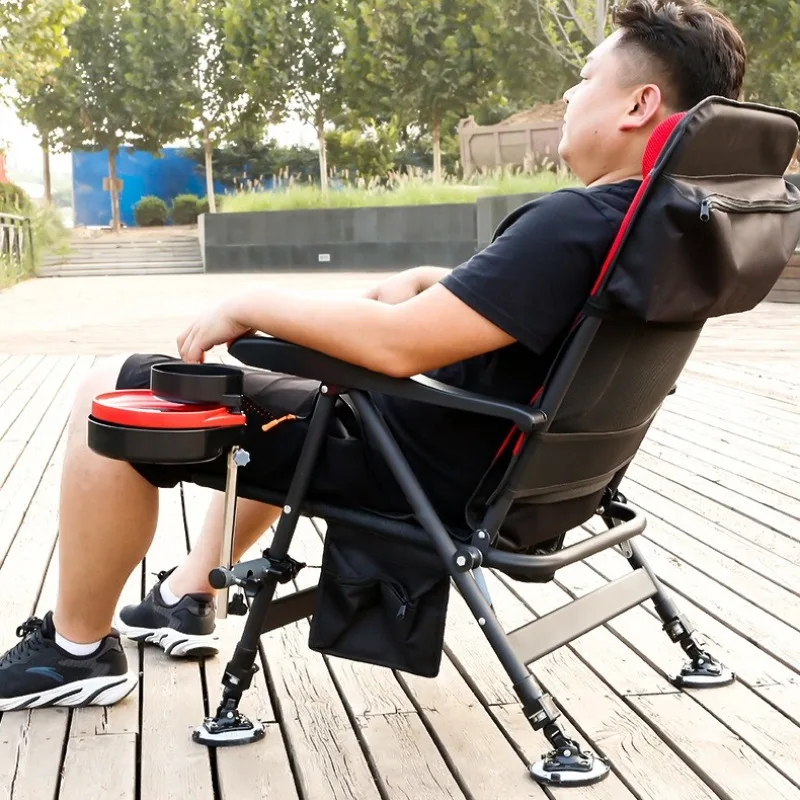 Aluminum Alloy Folding Fishing Chair Portable Fishing Chair All Terrain Reclining Fishing Chair Outdoor Foldable Chair Camping