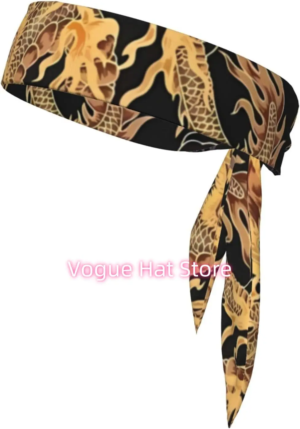 

Oriental Dragon Sports Head Tie Headbands for Men Women Boy and Girl Sports Sweatbands for Running Basketball Yoga Exercise