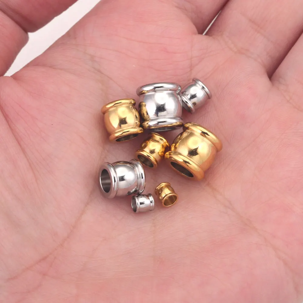 20pcs Stainless Steel Spacer Beads Charm Loose Bead for Jewelry Making Big Hole Beads DIY Bracelets Necklace Jewelry Making