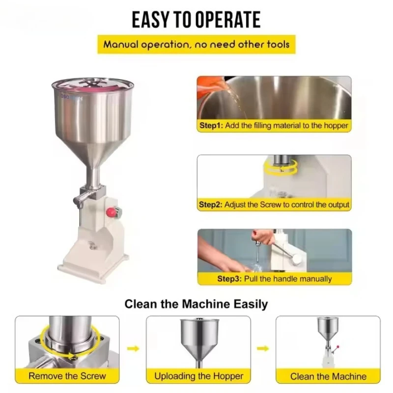 Small A03 Manual Filling Machine with Scale Liquid Ice Cream Bottle Filling Machine by Mobotech