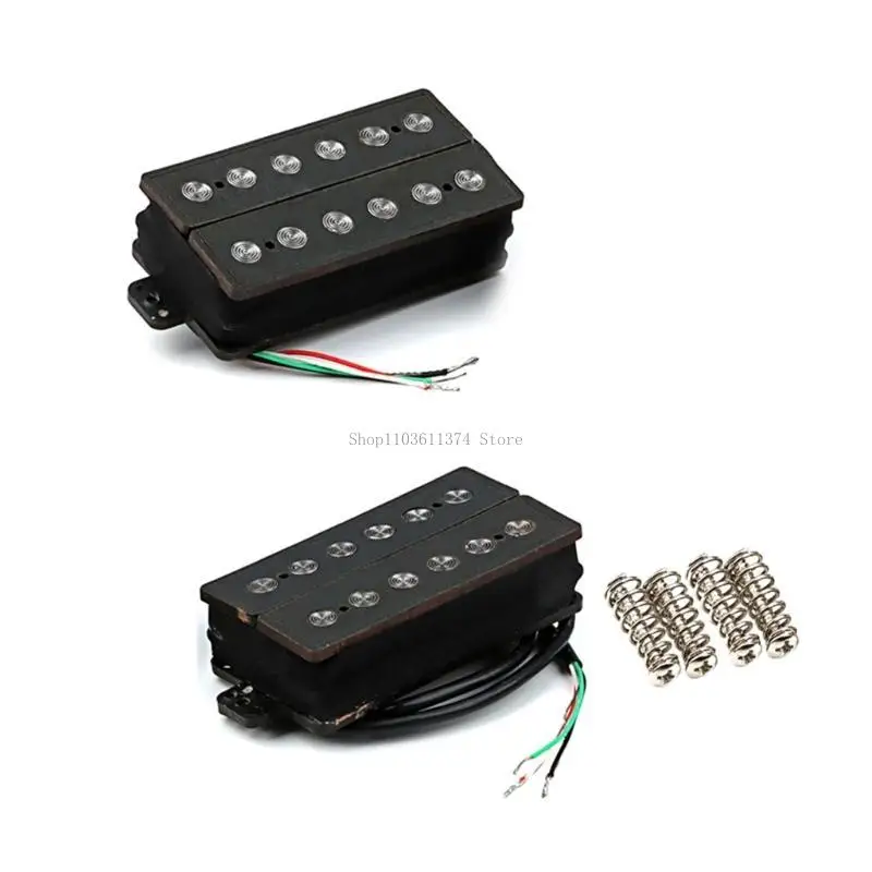  Electric Guitar for Guitar Part Double Coil Pickups Replacement Double Coil Pickups Neck Bridge Replacements Accessory