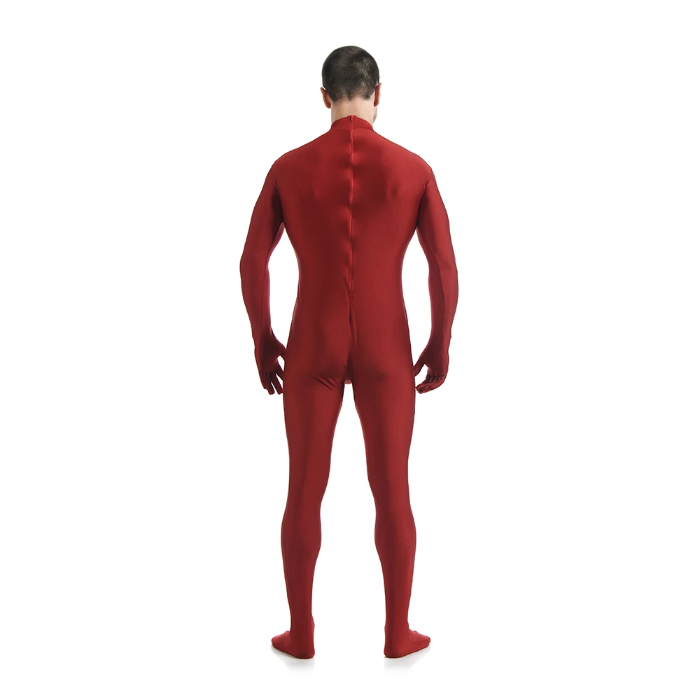 Personalize sob medida feito vermelho zentai terno elastano roupas terno da pele catsuit trajes de halloween adulto bodysuit unissex unitard