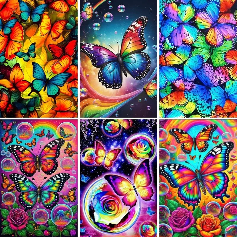 

5D DIY Diamond Painting New Arrivals Colorful Butterflies Flowers Scenery Diamond Embroidery Cross Stitch Gems Mosaic Art Decor