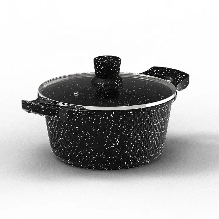 YYHC-Preço barato Cazarola Isolada Panela quente Panela antiaderente comakka de vidro