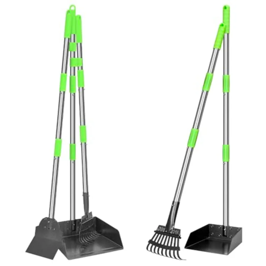 

Совок-гребенка для уборки собачьих экскрементов Extra Large Pooper Scooper Rake Tray Shovel + стандартная гребенка-совок Pooper Scooper Rake Tray для уборки собачьих отходов, прочная пластиковая конструкция