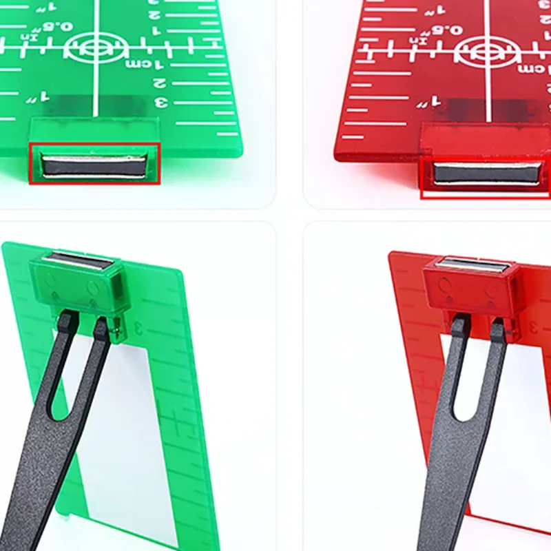 Plastic Lase Target Card Plate For Green Red Lase Level For Line Lasers Reflective Magnetic Plate Laser Target