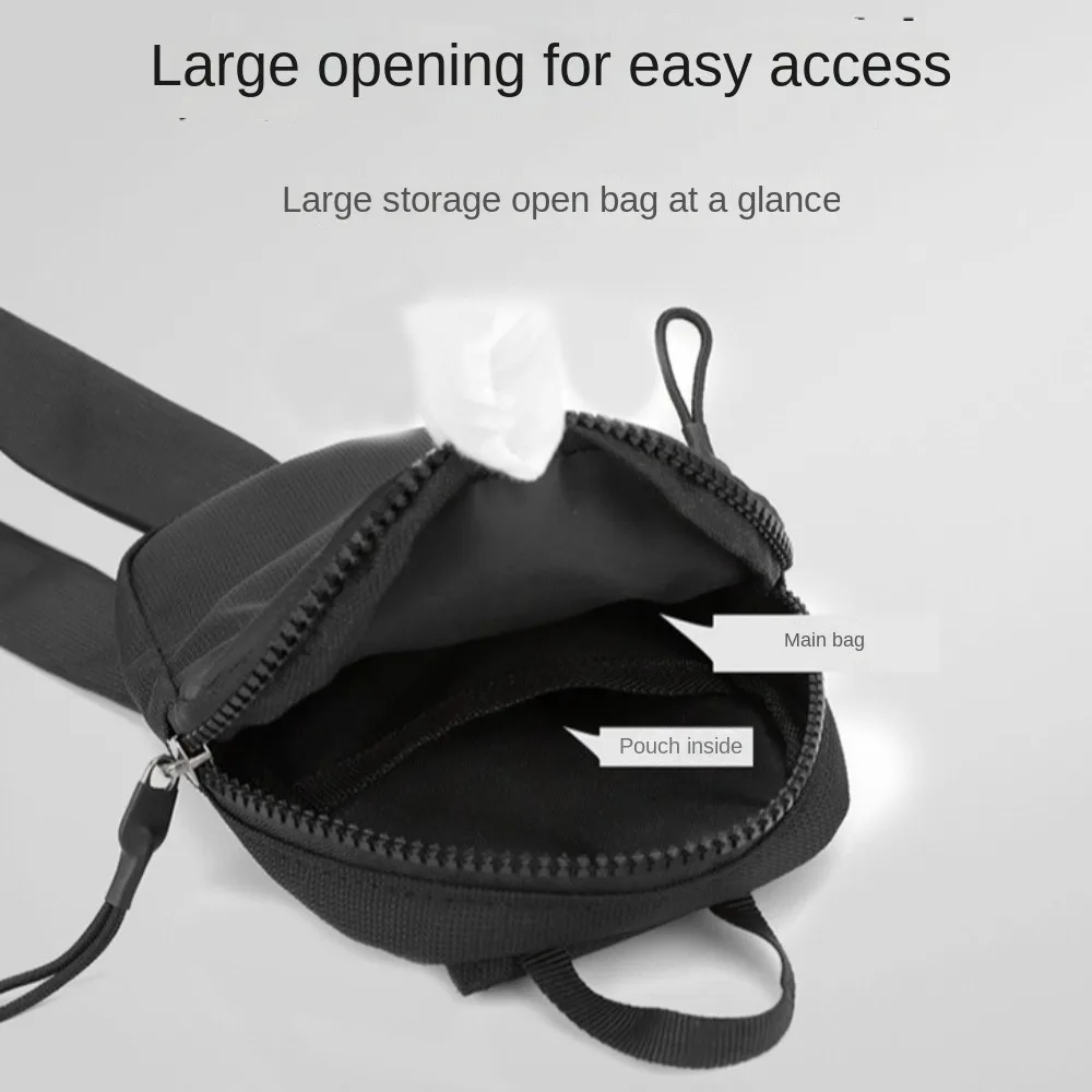 Portable Zipper Men Chest Bag Multipocket Nylon Men Shoulder Bag Waterproof Handbag Sports Chest Bag Workout