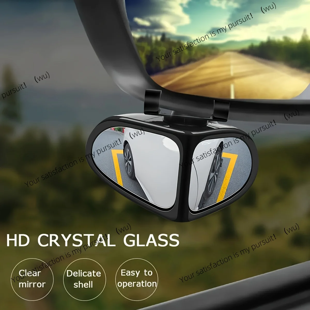 2pcs HD Blind Spot Mirrors-360° Adjustable Wide-Angle View for Front & Rear Wheels Ultra-Clear Glass Fit for Trucks, SUV, Sedans
