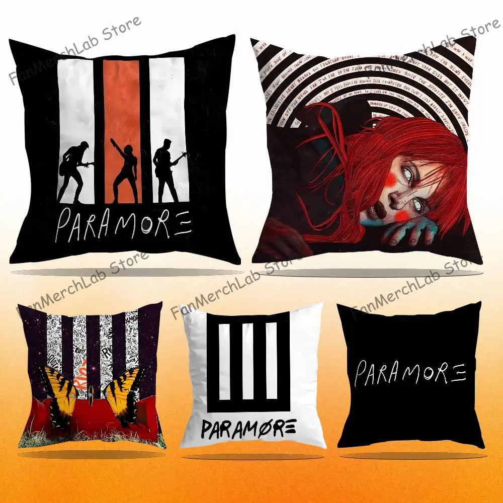

Band P-Paramore Pillow Case For Sofa Decor Car Office Room Printing Cushion Cover Decorations and Protector