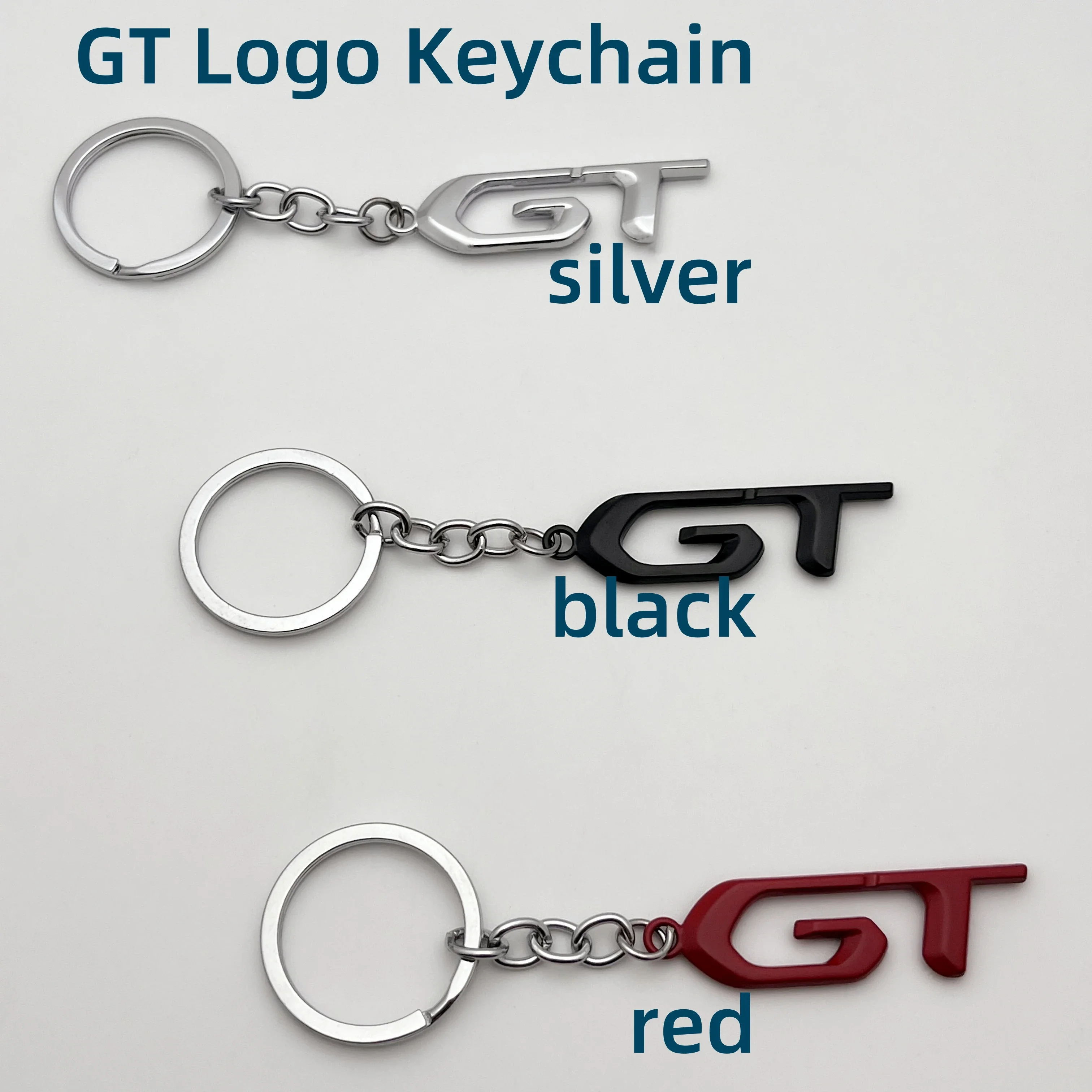 

Newest1pcs 3D Metal GT Logo Car Keychain Key Ring FitFor 408 508 407 301 206 308 4008 5008 106 406 207 Car Key Rings Accessories