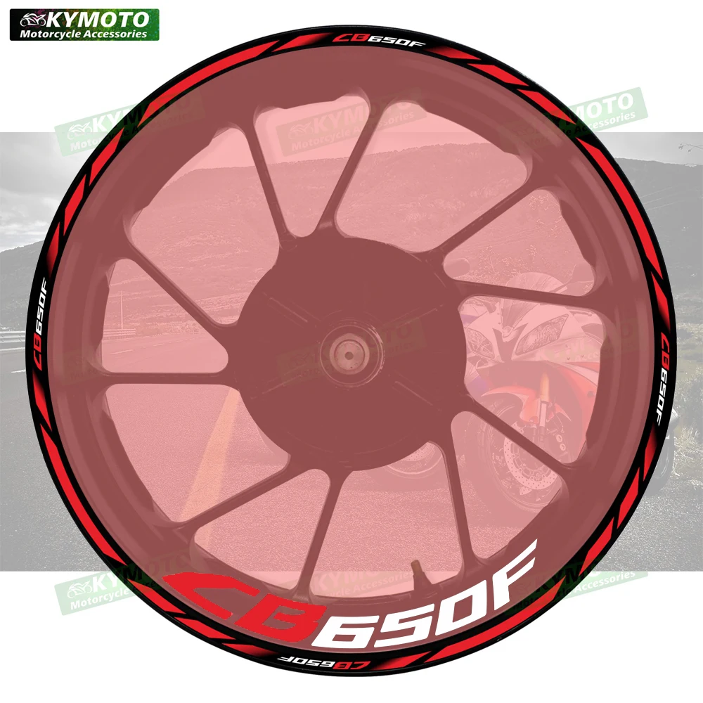 

Для Honda CB650F CB 650F аксессуары для мотоциклов 17-дюймовые наклейки на передние и задние колеса ступица светоотражающие полосы наклейки украшения