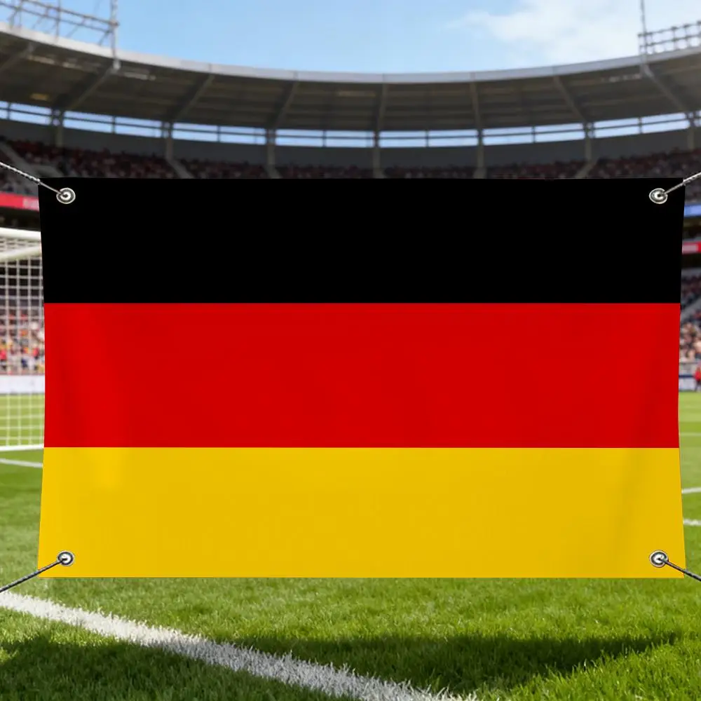 Germany Flags Horizontal High Density Knitted Fabric European Simple For Durable Outdoor Indoor Use