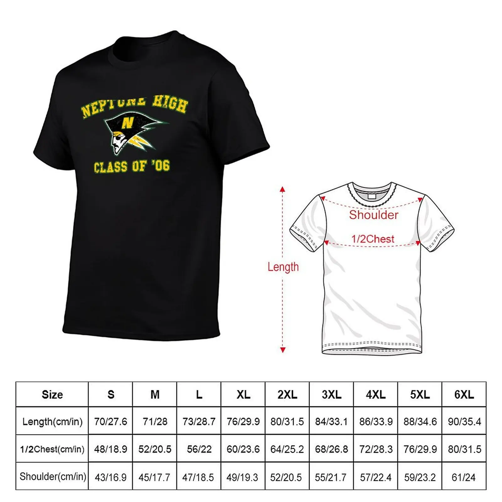 Neptune High Class of '06 (Worn) T-Shirt summer clothes vintage graphic tee Men's t-shirts