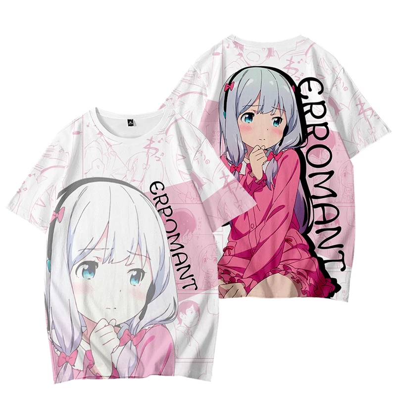 Eromanga Sensei Izumi Sagiri Anime Short Sleeve T-Shirt Casual Sweatshirt Adult Unisex COS Full Color Plus Size Fashion Cloths