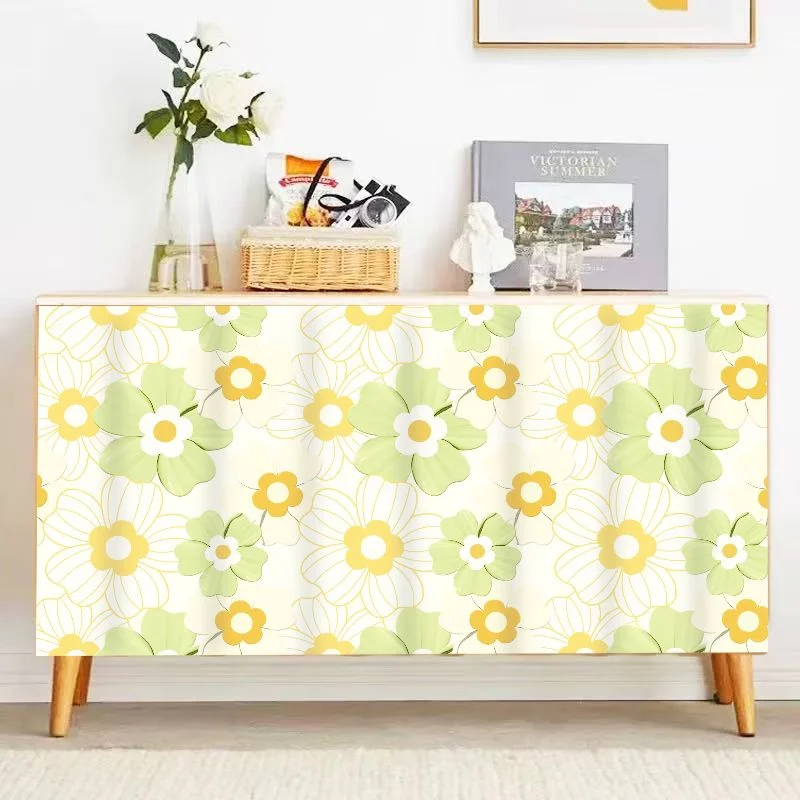 VIKAMA Botanical Cartoon Animal Cabinet Curtain, Dustproof Wardrobe Door Curtain for Cupboard Bookcase Dorm Room Decor