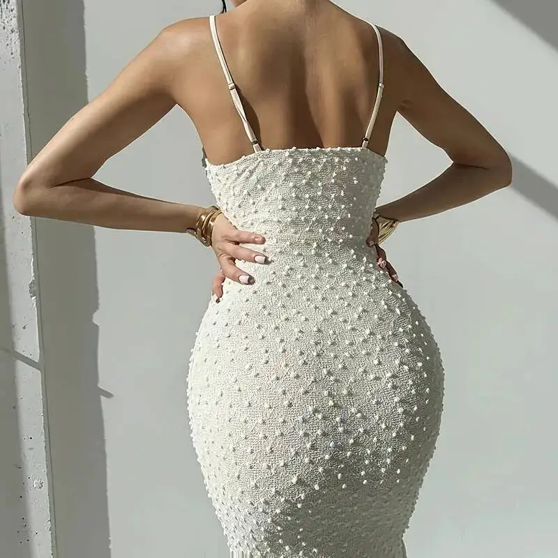 Moda slash neck oco magro bodycon primavera verão sem mangas alças longo feminino sólido lado split boho vestido mujer