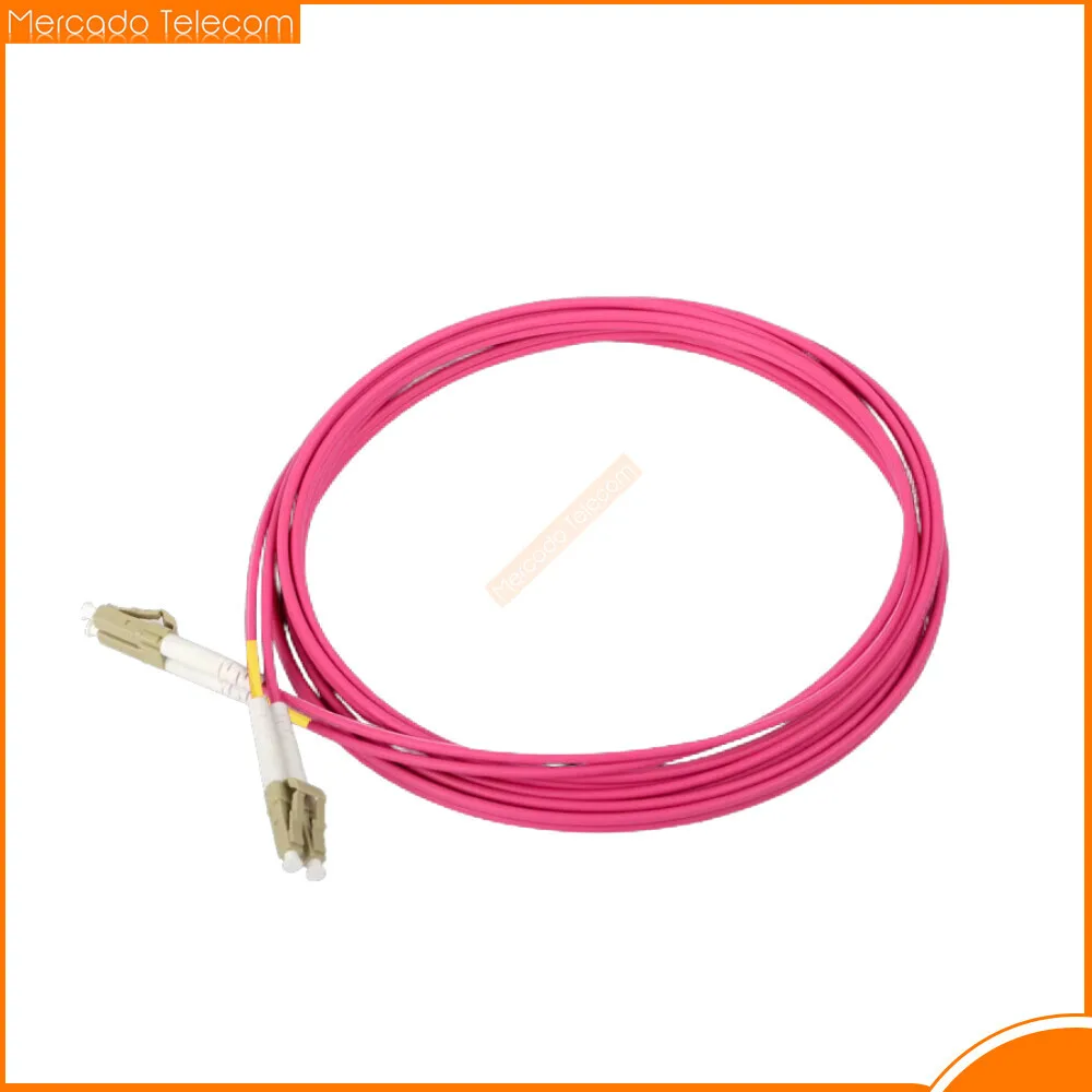 

FTTH 10psc/lot OM4 2M LC/UPC to LC/UPC Jumper Multi-Mode DM Duplex 2.0 2M Fiber Optical Jumper Patch Cord Free shipping