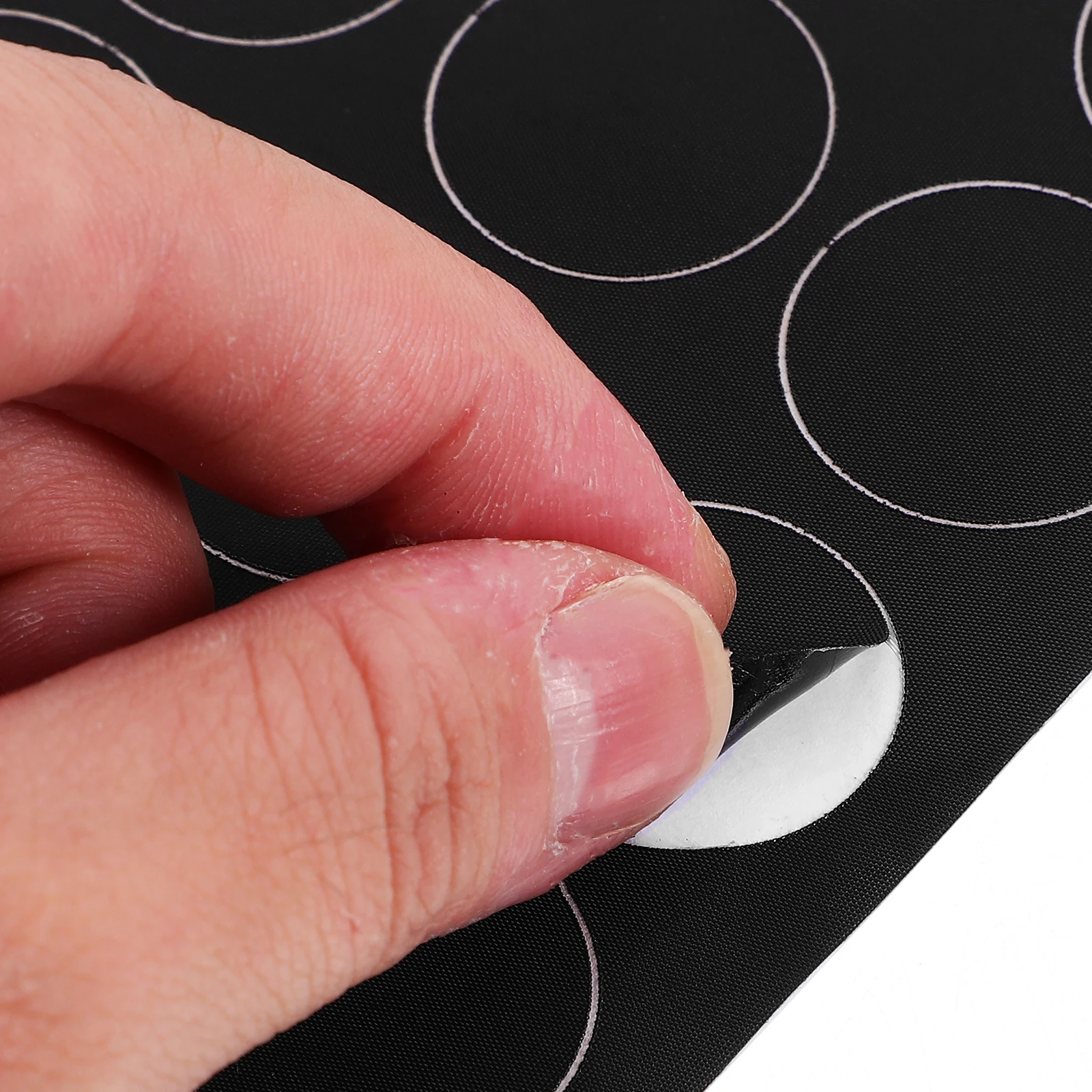 

6 Sheets Decorative Patch Round Stickers Cloth for Clothing Clothes Diy Pads Patches Nylon Convenient Circle Label