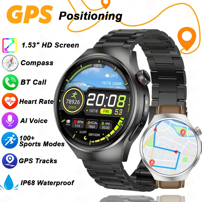 

Для HUAWEI WATCH 5 GPS NFC Смарт-часы Мужчины 360*360 AMOLED Экран Сердечный ритм Bluetooth Вызов IP68 Водонепроницаемые женские умные часы 2025