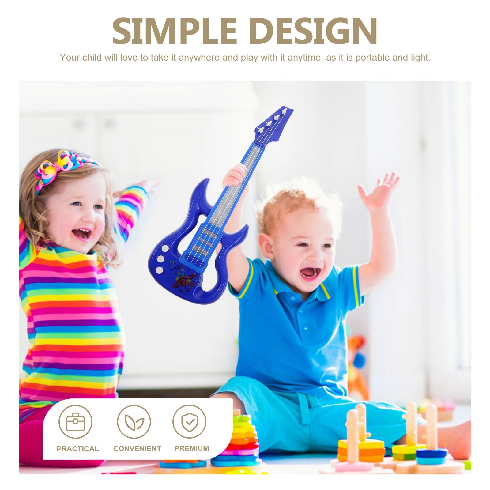 

Guitar for Kids Electronic Components Educational Toy Musical Instrument Plaything Toddler Gift Birthday