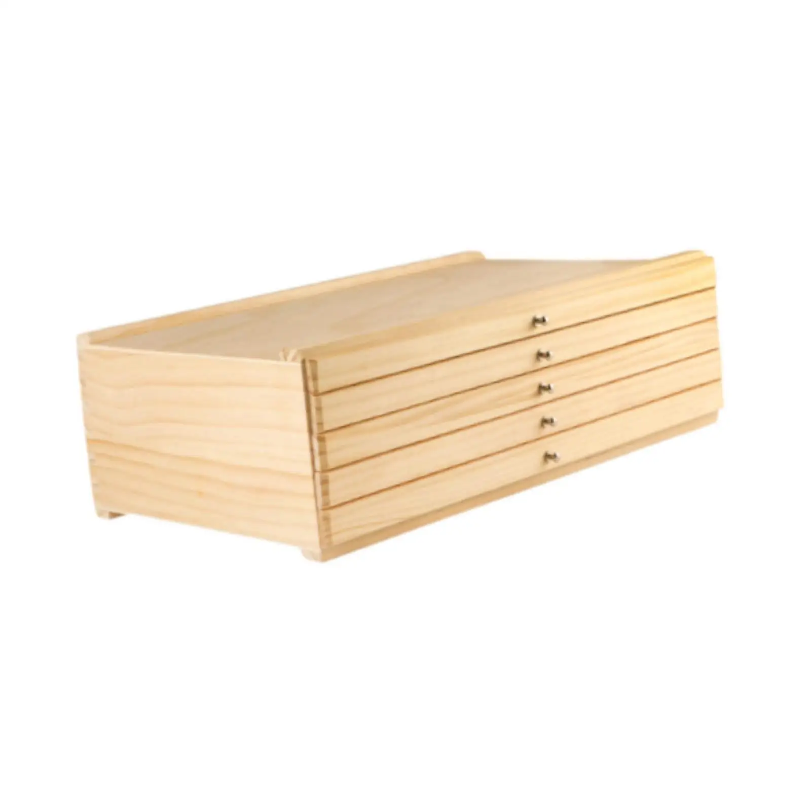 Artist Supply Storage Box Organizer Five Drawers Portable Travel Sturdy Art Storage Box Container for Markers Brushes Erasers