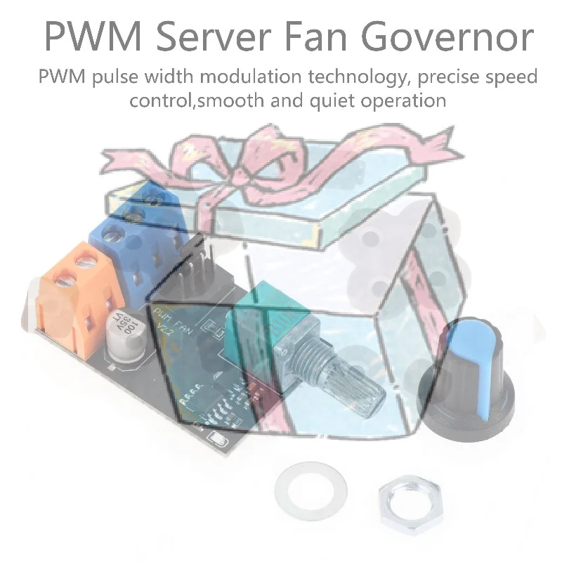 DC12V PWM Fan Speed Controller Module With Switch 3/4 Wire Motor Governor Electric Fan Speed Control Knob For Computer PC Case
