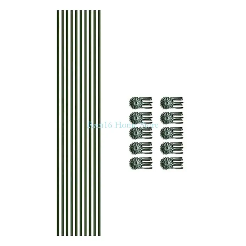 Green Flexible Plant Support Natural Look Heavy Type Garden Stake 02DB