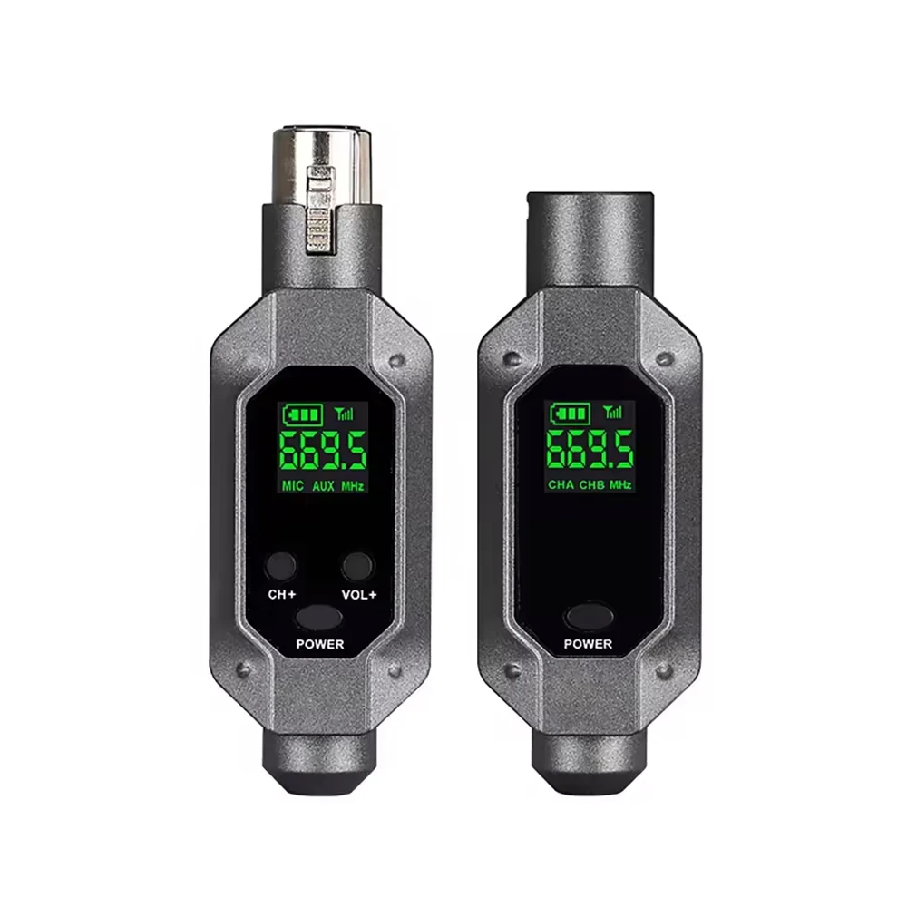 

U2 PA System Wireless XLR Metal Microphone Transmitter Receiver