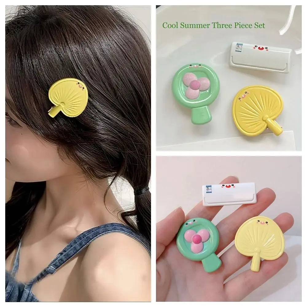 

Cute Mini Air Conditioner Summer Fan Hairpin Cute Simulated Fan Children Hairpin Geometric Hairclip Cute Hair Clip Girls