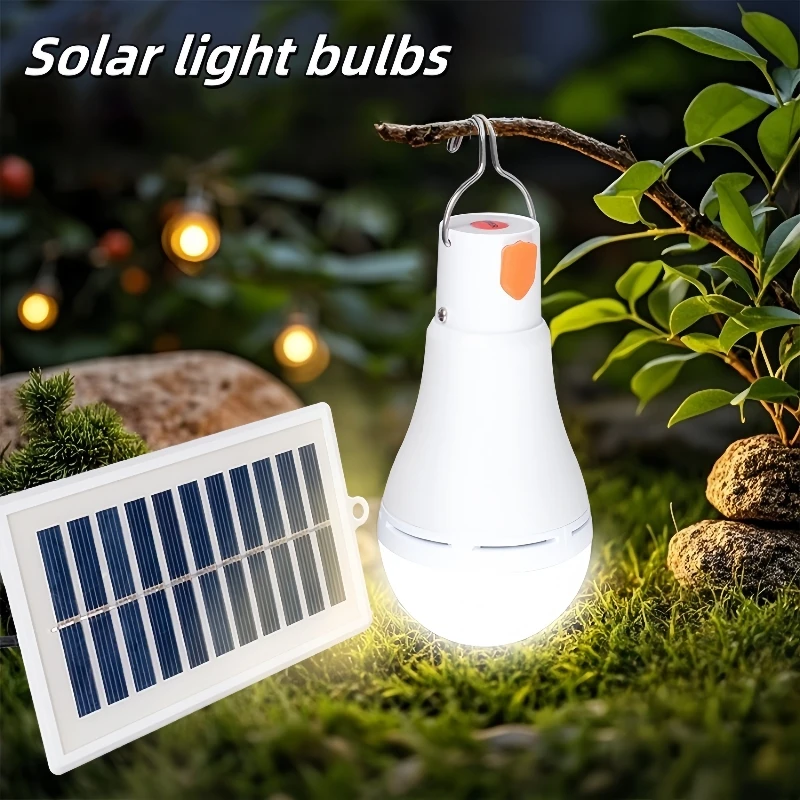 7/9/12W Solar-powered Emergency Outdoor Portable LED Camping Lights with 1W Panel For Outdoor Garden Camping Tent Fishing