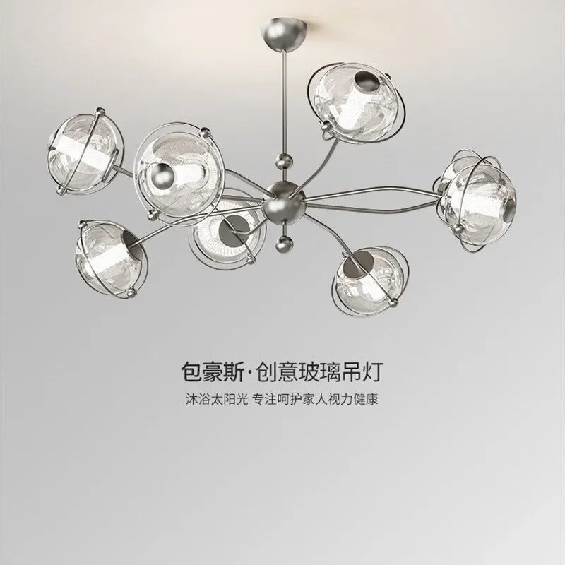Modern Minimalist Glass Chandelier for Living Room Dining Area Creative Designer Pendant Light Fixture Bedroom Home Decor
