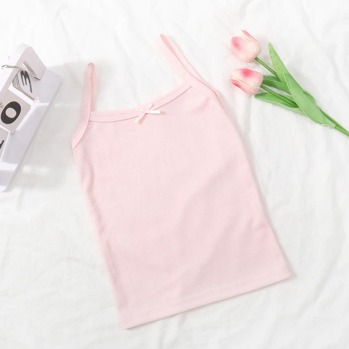 Children's Vest Girls' Camisole Thin Design Baby Candy Color  Simple and Comfortable Little Girls' Foundation Camisole Vest