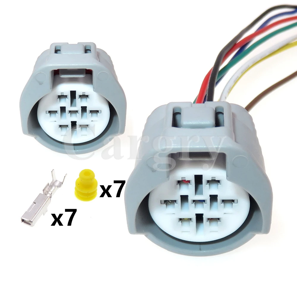 1 Set 7P 6188-0067 6189-0127 Car Headlight Waterproof Cable Harness Sockets AC Assembly For Toyota Lexus