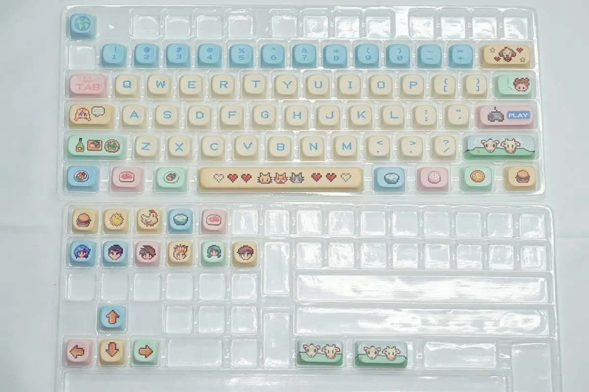 Stardew Valley 78 Keycaps Pixel Cat Pixel Pbt Schattig mechanisch toetsenbord Universele maatwerk Moa130 Mda Stardew Valley Keycaps