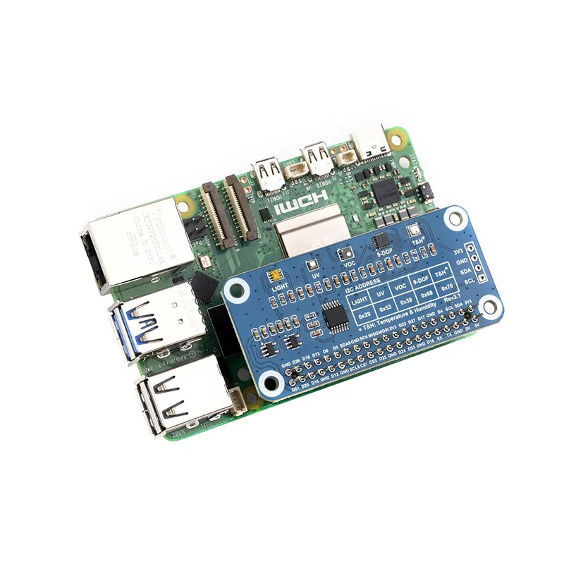 Woli Weixue Raspberry Pi Environmental Sensor Expansion Board Temperature and Humidity Motion Attitude UV Sensing Module