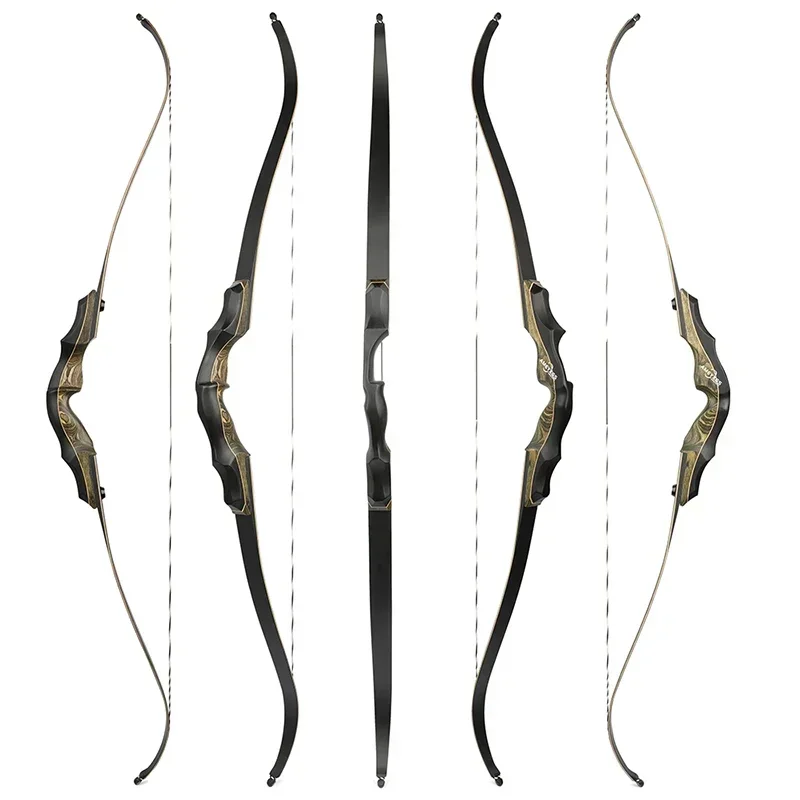 

20-55lbs American Hunting Bow 62inch Recurve Bow 16" Tech Wood Split Bow Riser Laminated Limbs Outdoor Archery Hunting Target