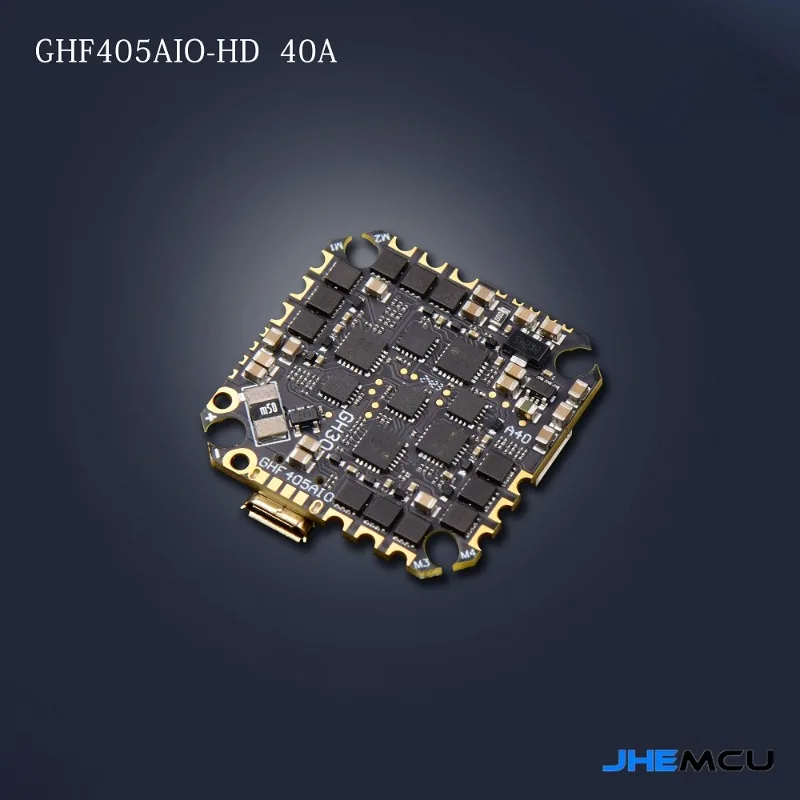 JHEMCU GHF405 AIO HD Flight Controller 2-6S OSD  Dual BEC  Blackbox  40A Flight Controller  RC Plane Controller Accessory