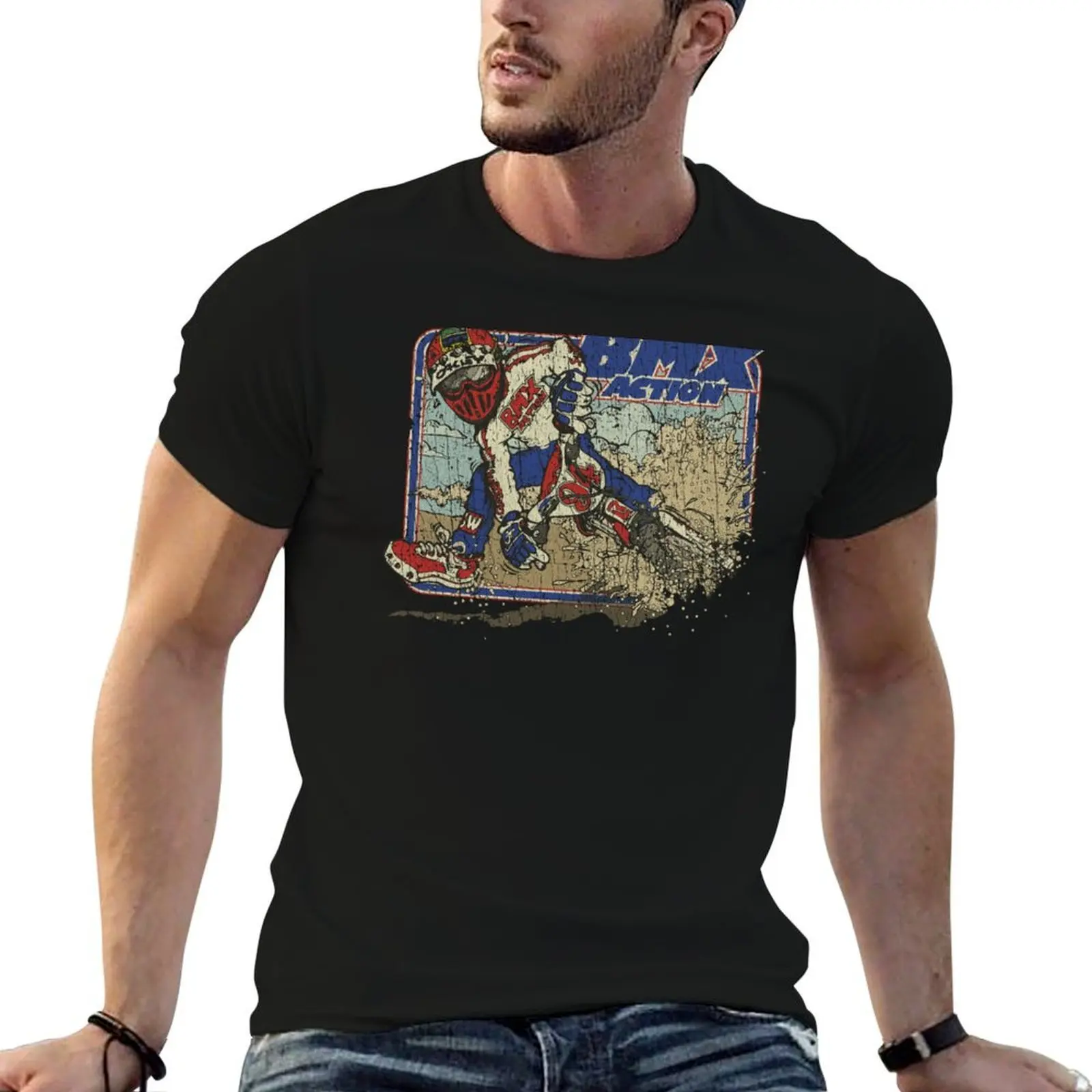 BMX Action Test Pilot 1982 T-Shirt new edition shirts graphic tee mens fashion