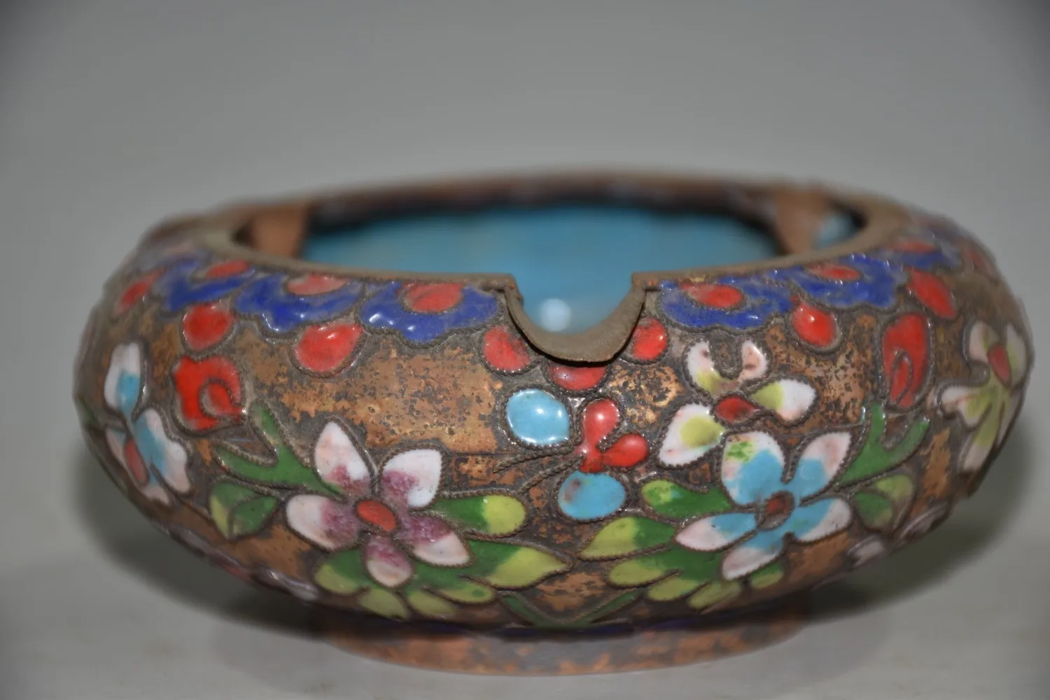 Purple copper tire handmade cloisonn é ashtray pen wash