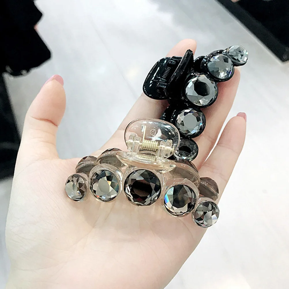 

4pcs Crystal Rhinestone Clamps Japanese Korean Style Fixing Clips For Women Delicate Hair Grip Decorative Headdress