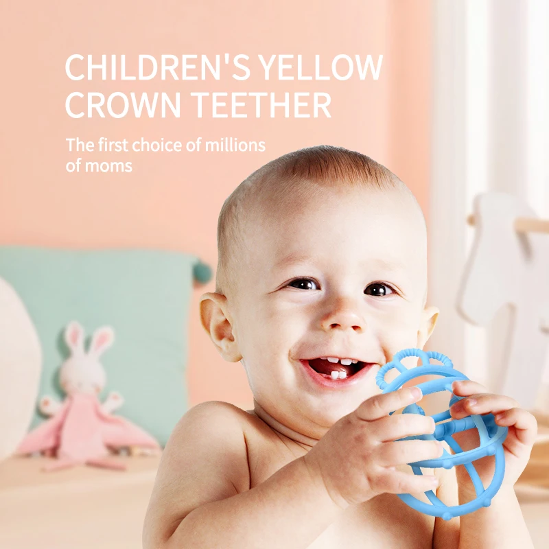 

1 Pc Baby Food-Grade Silicone Teething Crown With PP Box Manhattan Chew Toy, Teether, and Feeder