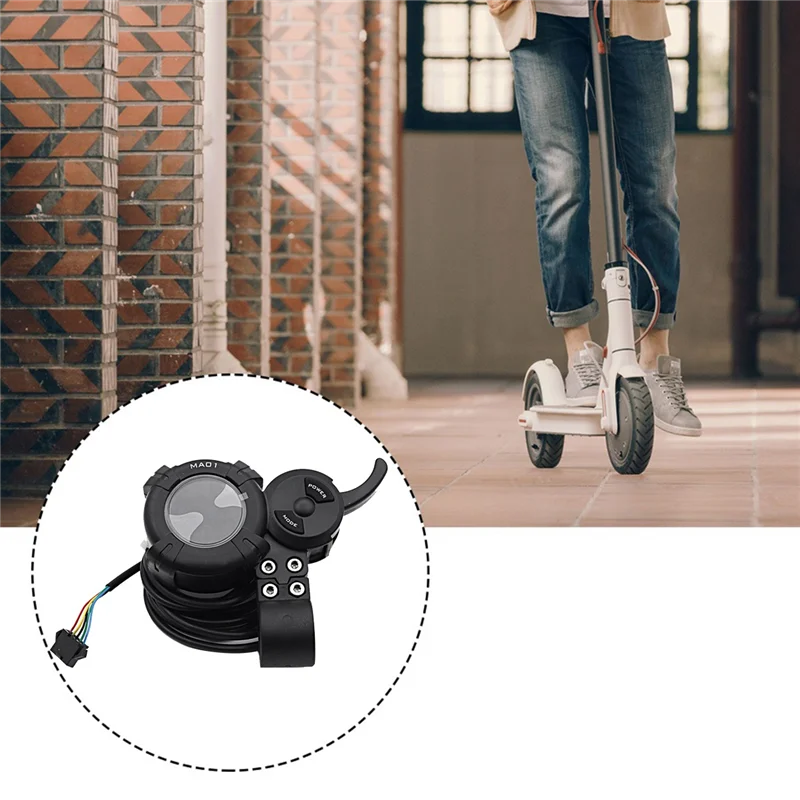 

A48F-LCD Display Dashboard Meter Knuckle Throttle Switch Electric Scooter Parts 36V-72V For DAMAO MA01 Electric Scooter