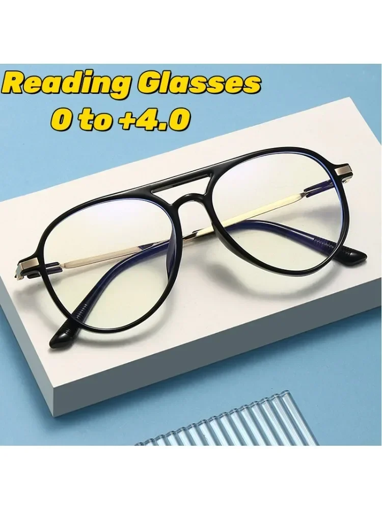 Lunettes de presbytie pour personnes âgées, haute définition, Double faisceau, Anti-bleu, lunettes de lecture, Ultra légères, unisexe, optique